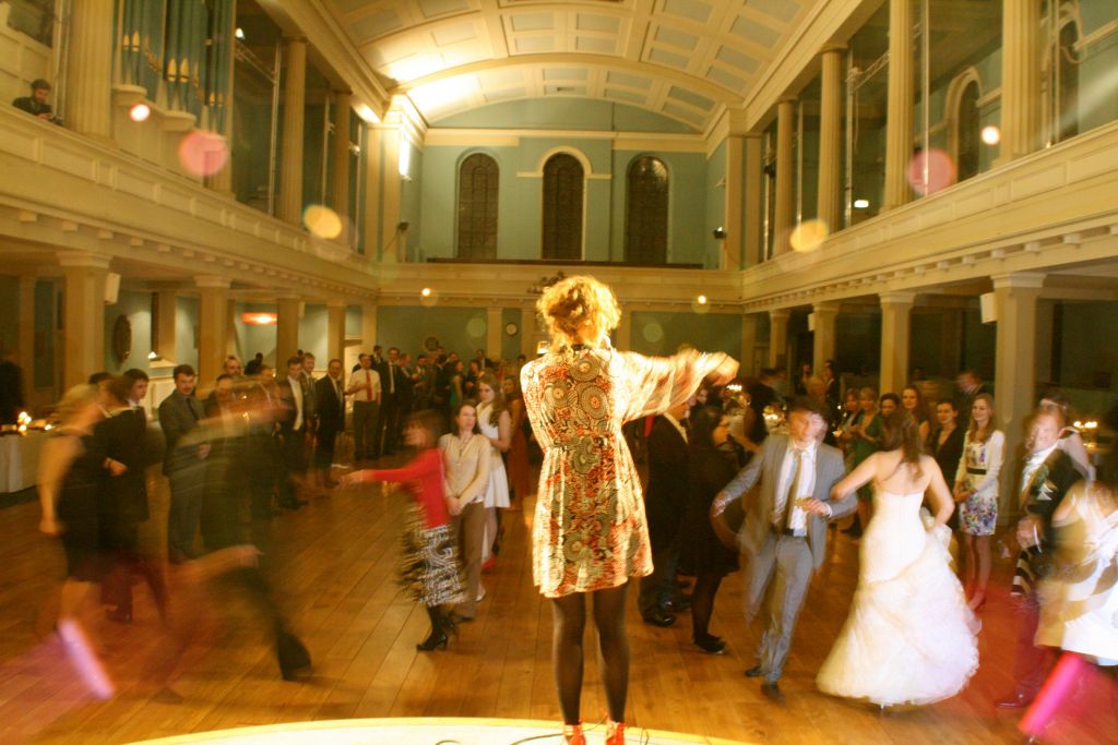 What is ceilidh? The Pastiche Band caller teaches the dance steps for a ceilidh